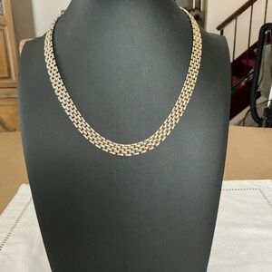 Fox Tail Chain Gold Tone Necklace